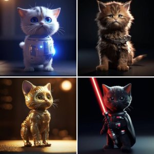 Котята как персонажи «Звездных войн»